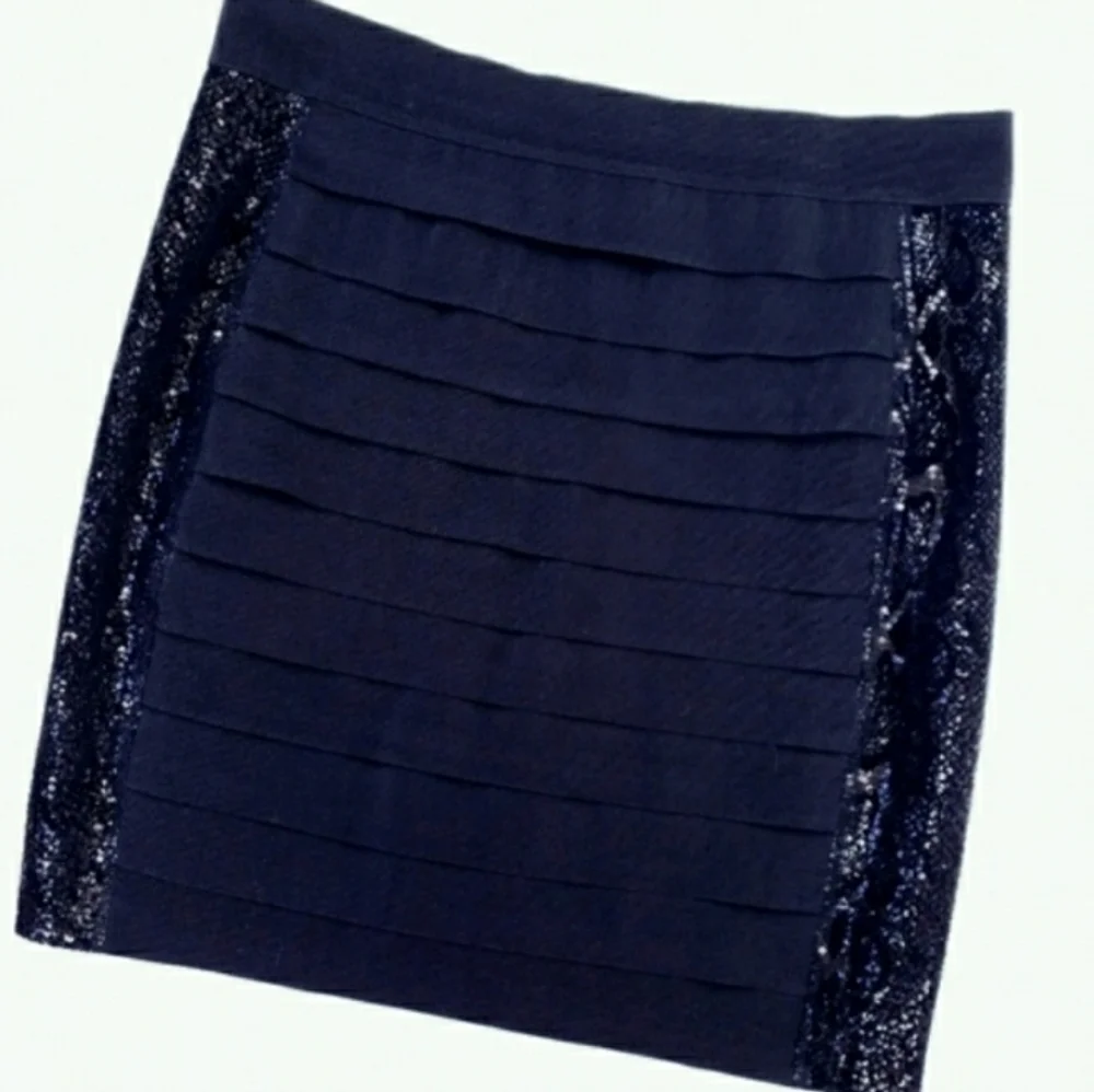 Tory Burch Black Antiscia Sequin Side Bandage Bodycon Skirt - NWOT - Size M